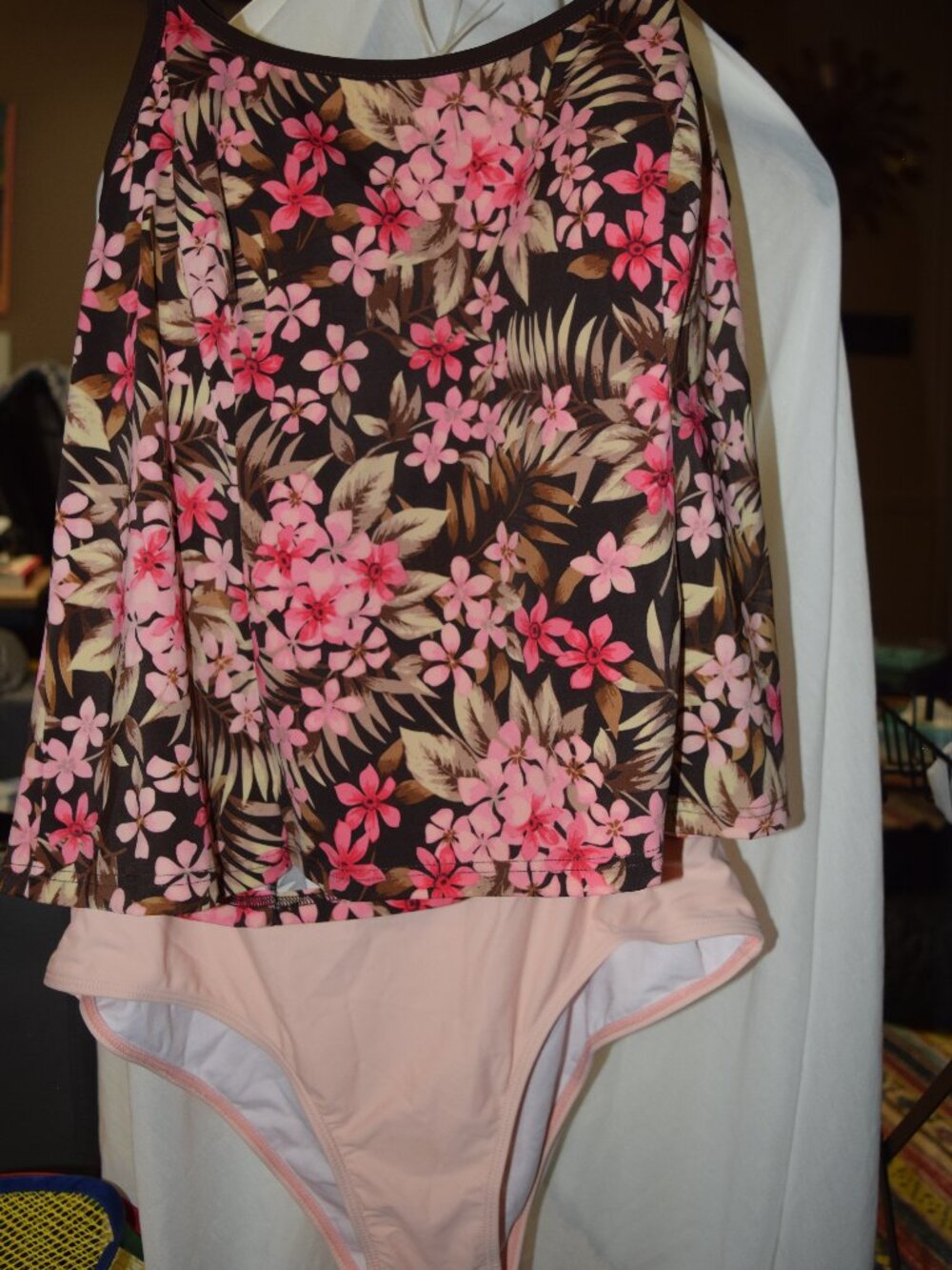 Tankini Swimsuit, Floral, Size 18